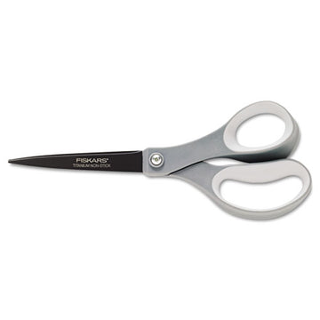 Fiskars® Performance Non-stick Titanium Softgrip Scissors, 8" Long, 3.1" Cut Length, Gray Offset Handle freeshipping - TVN Wholesale